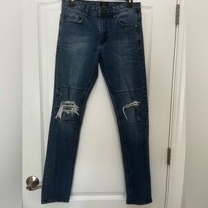 🛍️3 For $10🛍️ 91 Cotton On Men's Ripped & Repaired Slim Leg Jeans, Size 30